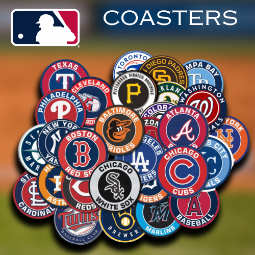 Set of 4 Coasters - Baseball